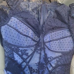 ZIMMERMANN DANCER lace puff sleeve black shirt